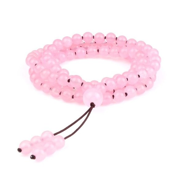 Rose Quartz 4 strand adjustable bracelet and choker necklace. - Picture 1 of 3